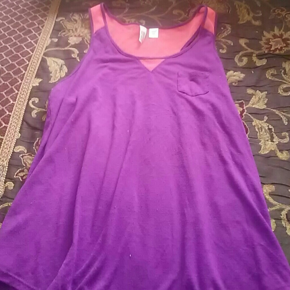 Purple and Pink Atlethic tank top